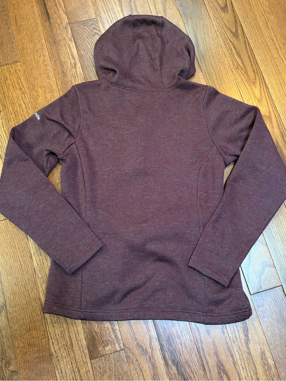 Columbia Women's Darling Days Pullover Hoodie heathered burgundy/plum fleece M - Picture 2 of 8